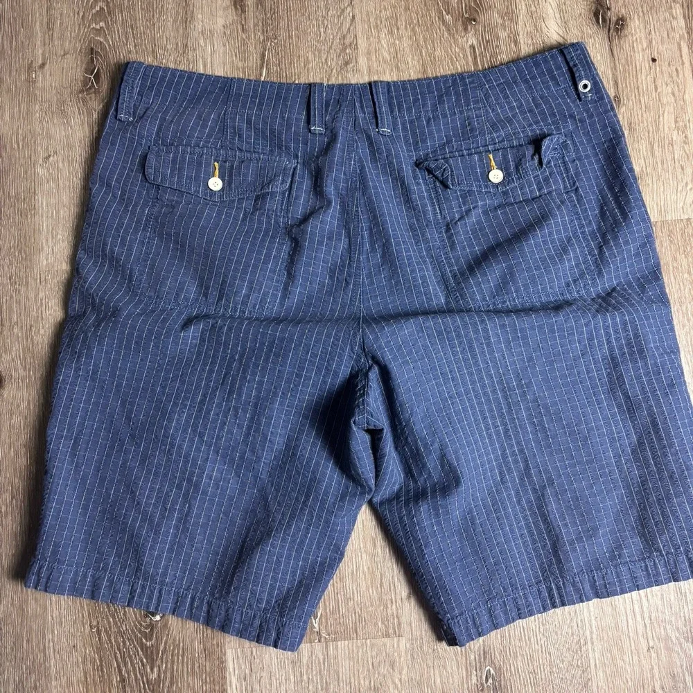 Tommy Bahama Men's 40 Relax‎ Cotton Textured Multicolor Thread Check Blue Shorts